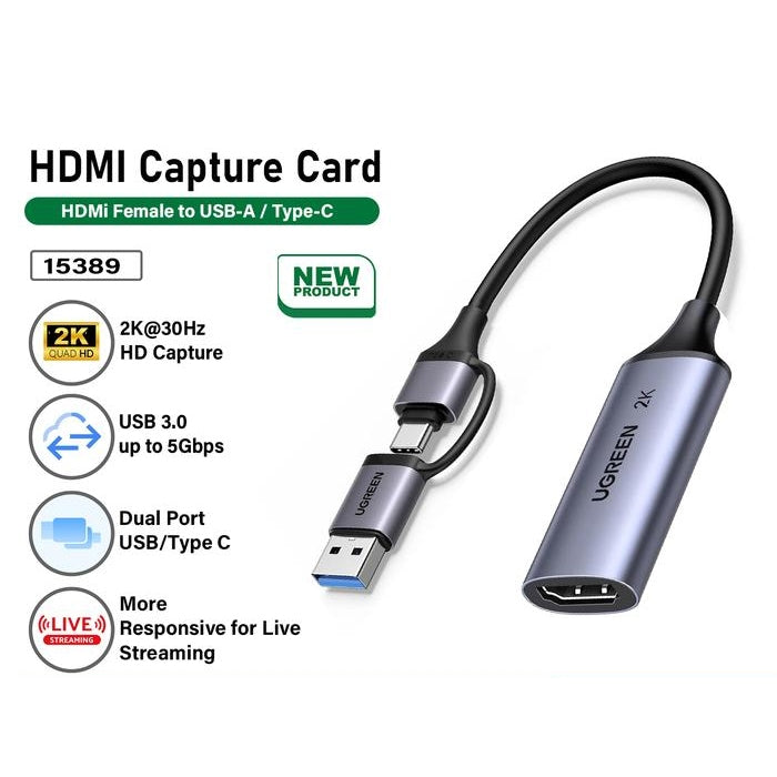UGREEN USB type A-C HDMI Video Capture Card